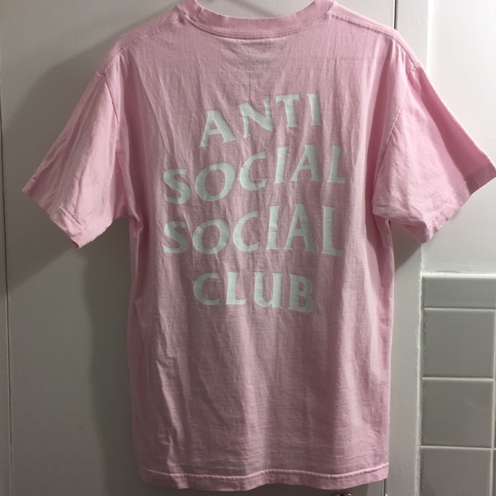Anti Social Social Club logo tee pink